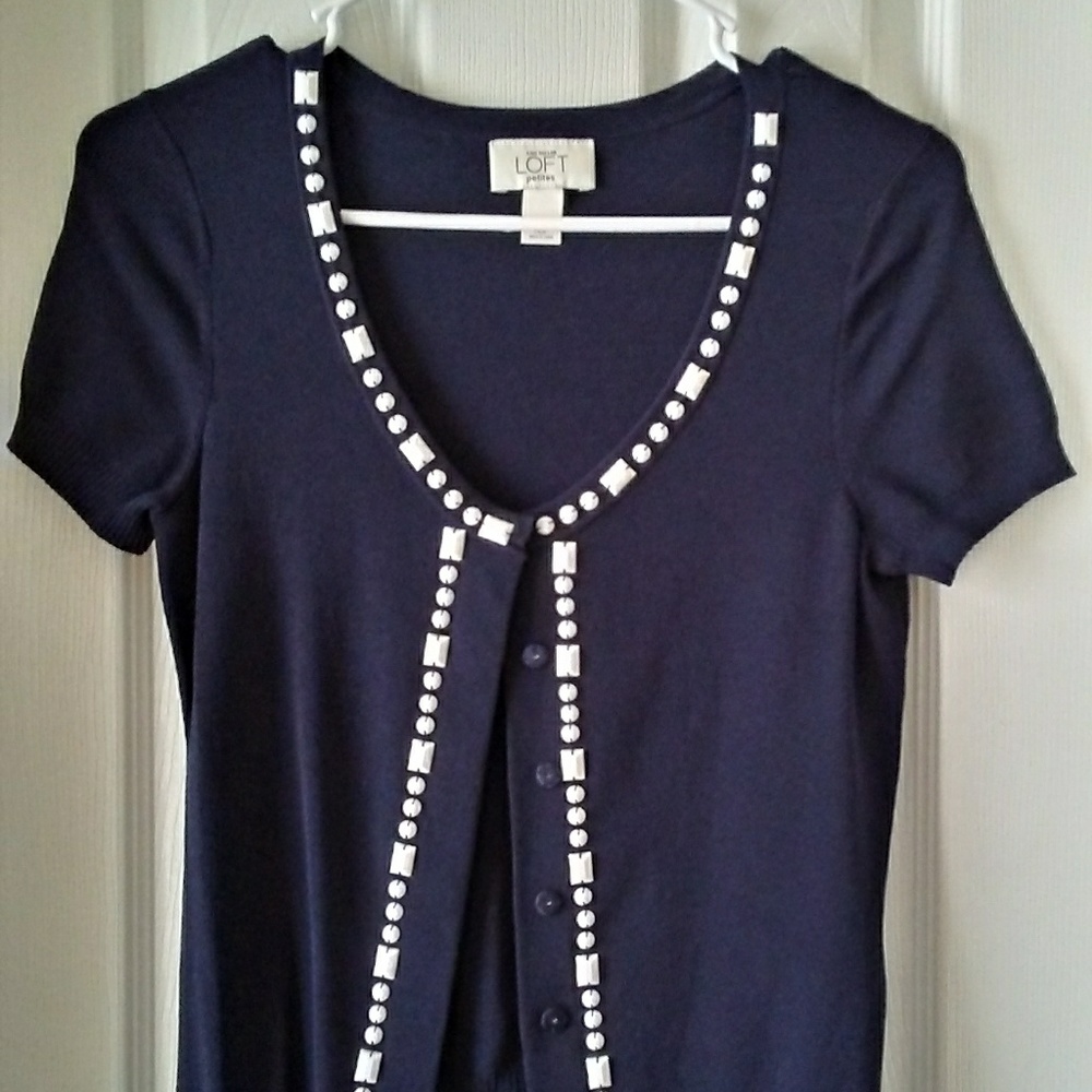 Ann Taylor Loft Navy Top XSP